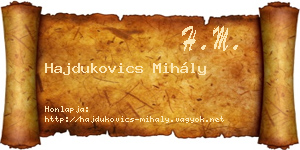 Hajdukovics Mihály névjegykártya