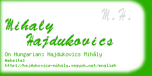 mihaly hajdukovics business card